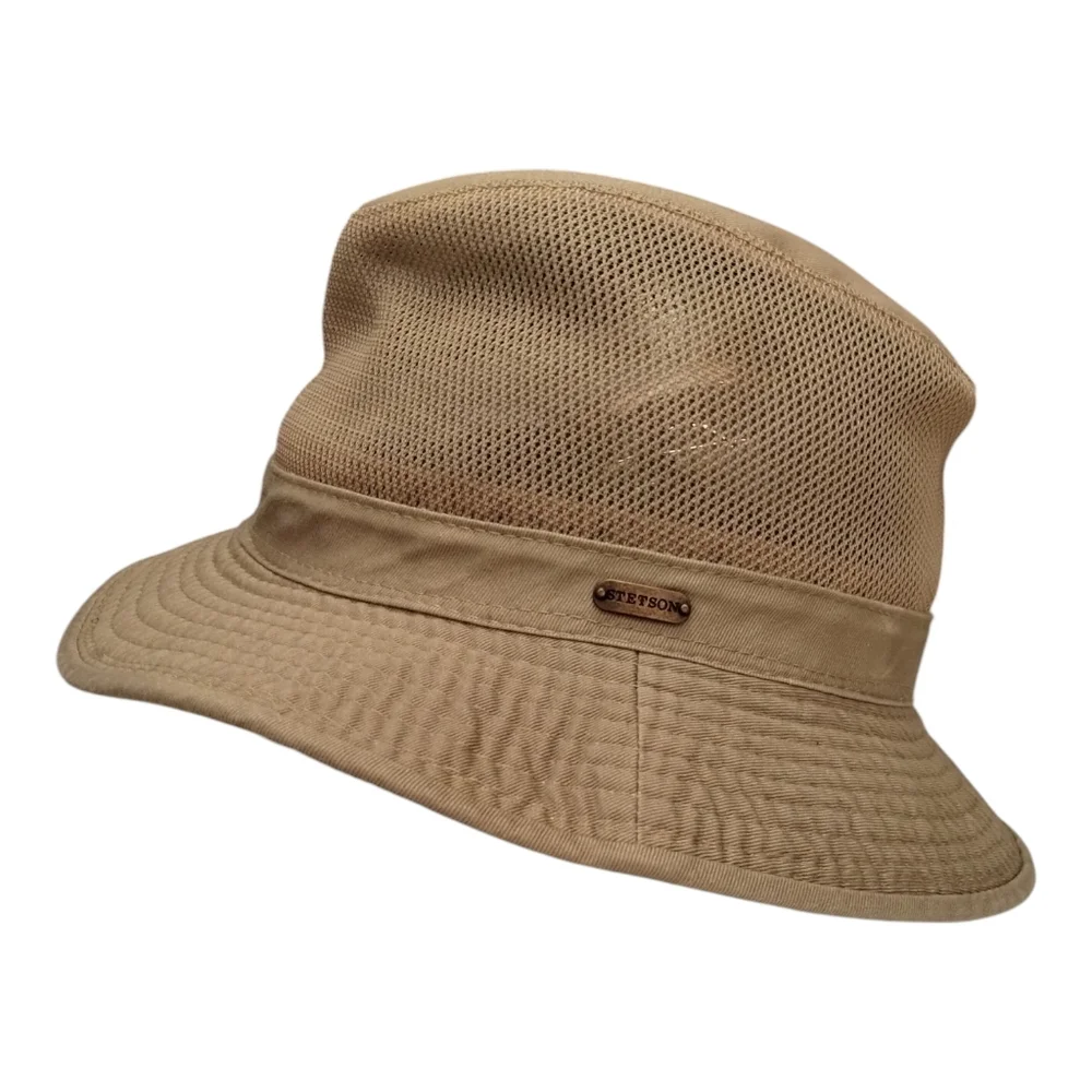STETSON Bucket Hat Mesh Ventilation large Khaki Mesh / Cotton